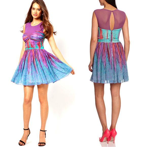 ASOS Dresses & Skirts - ASOS Lipsy Strobe Print illussion Party Dress